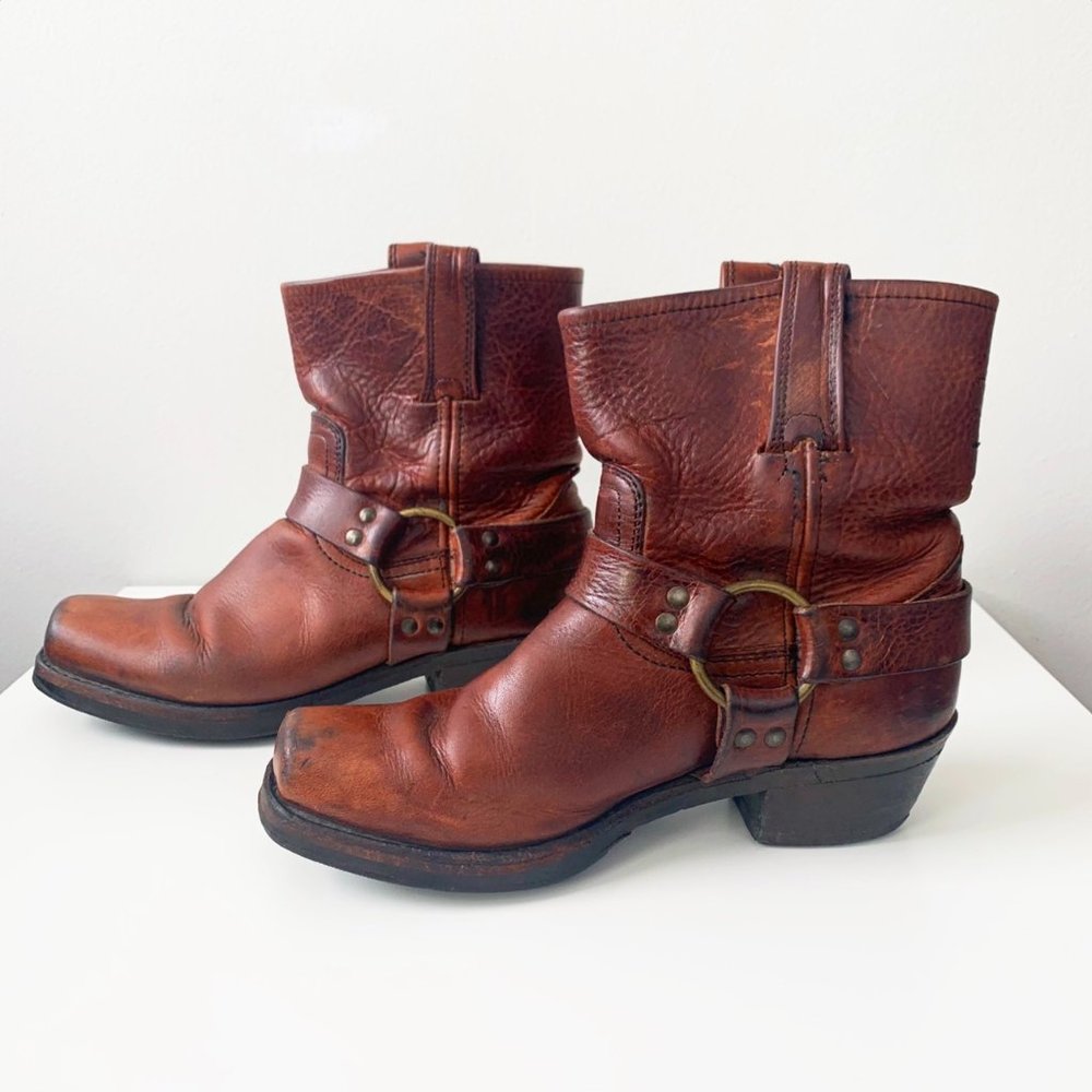 Vintage Frye genuine leather western style boot